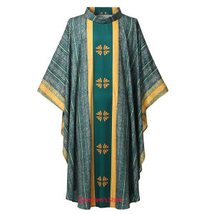 Men Robe Celents Chasuble Mass Vestments Robe Priest Printed Monk Cosplay Costume
