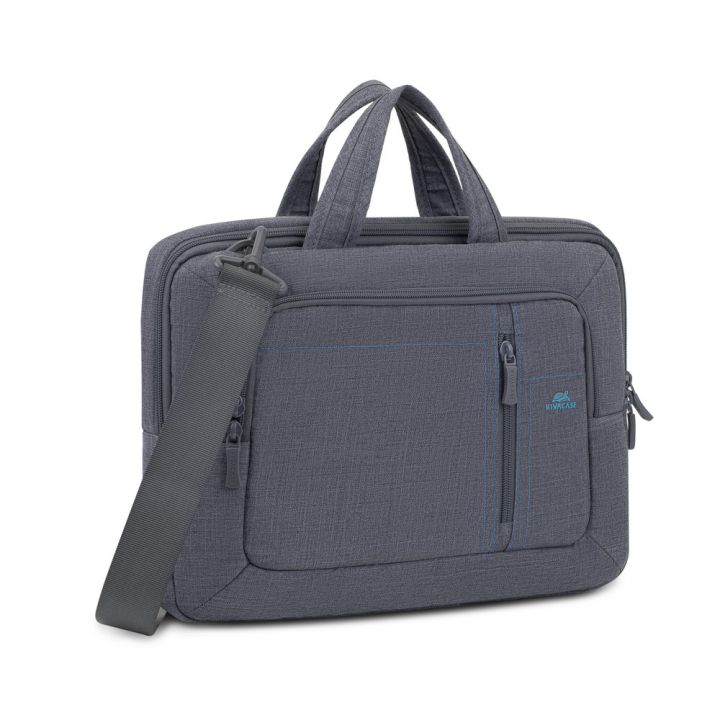 RIVACASE กระเป๋าสะพายใส่โน้ตบุ๊ค/MacBook กันน้ำ ถอดสายได้ สีเทา (7520 ...