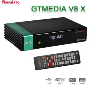 ตัวรับสัญญาณทีวีดาวเทียม GT MEDIA V8X Full HD DVB-S S2 S2X พร้อม Wifi 2.4G H.265 เท่านั้น กล่องรับสัญญาณดาวเทียม