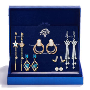 SHIYITH ของขวัญต่างหูเงิน925ต่างหูระย้ายาวระดับไฮเอนด์ชุดของขวัญสำหรับผู้หญิงของขวัญวันเกิดของขวัญตามเทศกาลของขวัญสำหรับแฟนสาว