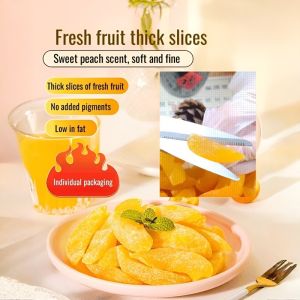 【产地直送】厚切黄桃干 Small Packed Clutch Bags Bulk Dried Yellow Peaches Healthy Fruit Snack Packs Portable Peach Treats Kids Lunch Box Fruit Individually Wrapped Hand Grab Snack No Preservatives Single Serve Chewy Texture