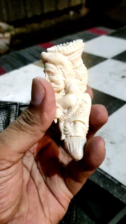 Pipa once Iga duyung ukir Semar