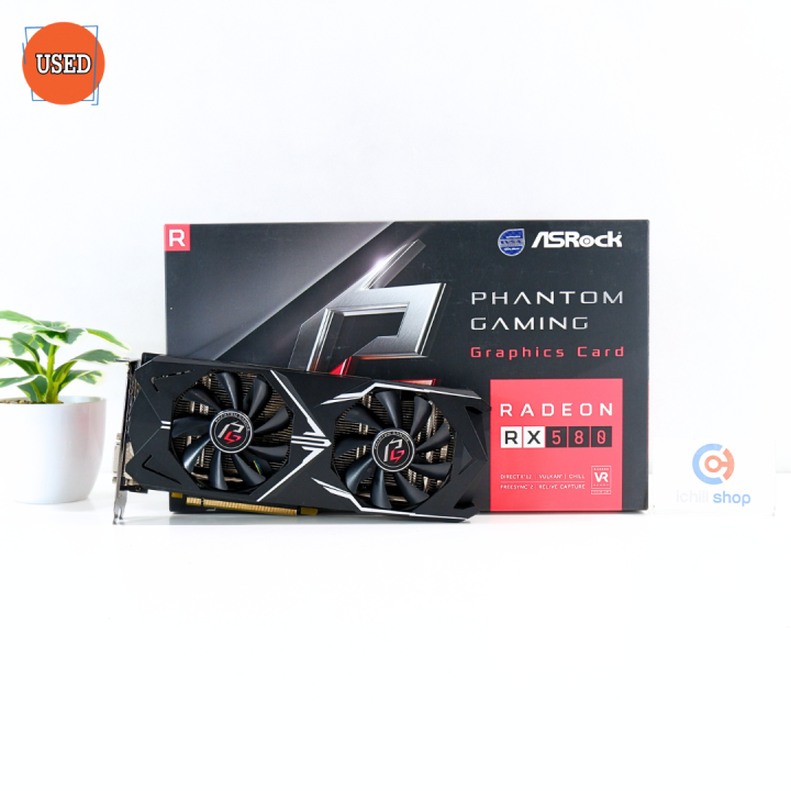 การ์ดจอ (VGA) ASROCK RX580 8GB 2F PHANTOM GAMING X OC P15565 | Lazada.co.th