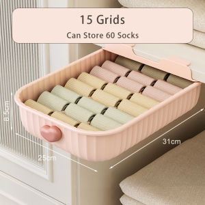 JustLiving Under Shelf Drawer Organizer Plastic Underwear Drawer Hanging Drawer Organizer for Socks Hole Free Adhesive Dormitory Closet Organizer Hidden Under Table Pull Out Storage