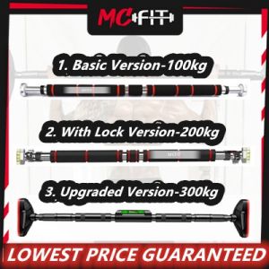 MCFIT Premium Workout Pull Up Bar 300kg Hexagonal Steel Adjustable Home Gym Chin Up Bar Fitness