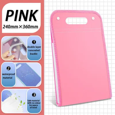 4 colors File Organizer 13-Layer Handle Folder Portfolio Folder Portable File Folder Waterproof