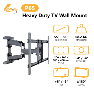 North Bayou NB with installation North Bayou NB Swivel TV Bracket P65 55" - 85" TV Wall Mount Full Motion Bracket Heavy Duty Dual Arm Universal