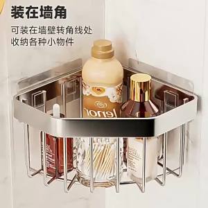 SXH Multifunctional hanging storage rack for kitchen sink side storage basket for sponges steel wool balls and cleaning cloths with drainage rack
