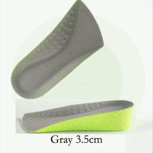 1 pair of 1.5/2.5/3.5cm heightened insoles memory foam semi-insoles heel mens and womens sweat-absorbent non-slip breathable sports insoles U-shaped invisible booster pads heel pads