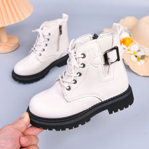 LUCKIDS kids shoes zip ankle boots for kids girl black shoes for kids boots for kids girls size 24-35