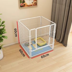 GREENPETS Pet Fence Dog Cage Pet Fence Big Size with Poop Tray and Foldable Heavy Duty Steel Dog Fence Cage Collapsible