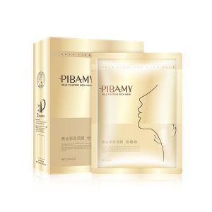 💫สินค้าขายดี💫10 แผ่น / กล่องมาส์กคอทองคำ แผ่นมาร์คคอทองคำ มาส์กคอ บำรุงคอ ช่วยลดรอยหย่อนคล้อยที่คอกระชับลำคอ