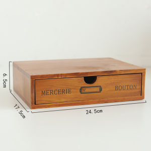 Ngăn Kéo Để Bàn Bằng Gỗ Nhiều Lớp Hoài Cổ Hộp Đựng Đồ Tủ Xếp Đồ SuppliesRetro Lưu Trữ Bằng Gỗ Hộp Tủ Ngăn Kéo 4 Tầng Để Bàn Văn Phòng Tủ Đựng Đồ Đa Năng