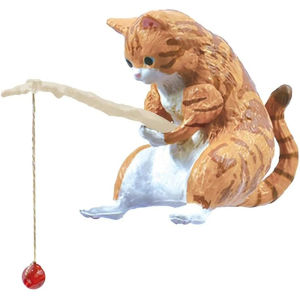 【พร้อมส่ง】🐱🐠ตุ๊กตาประมงแมว1ชิ้นเรซิ่นทำมือรูปปั้นสำหรับตกแต่งแมวน่ารักของเล่นตกปลาโมเดลสัตว์ตู้ปลารูปปั้นสำหรับตกแต่งแมวขนาดเล็กของประดับตกแต่งแมว