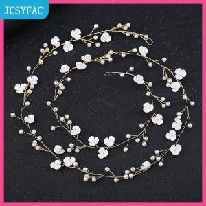 JCSYFAC Pha Lê headbands cưới phụ kiện tóc handmade Hoa Ngọc Trai Rhinestone tóc trang trí cho cô dâu cô gái
