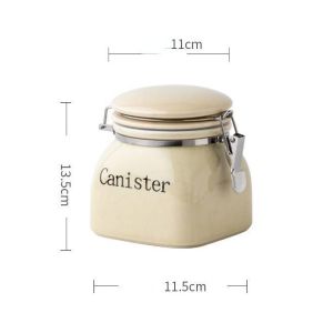 โหลเซรามิค ceramic jar 100ml./1500ml.กระปุกเก็บอาหารแห้ง มีที่ล็อก🧴พร้อมส่ง