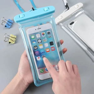 PVC waterproof mobile phone bag Thickened air bag transparent protective cover Swimming underwater travel mobile phone b