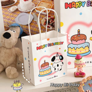 【Ready Stock】Ins Gift Bag Cartoon Cute Tote Gift Birthday Couple Gift Bag Shopping Paper Bag
