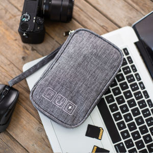 Electronic Organizer Cable Bag Small Travel Cable Organizer Bag Pouch Portable Electronic Accessories All-in-One Storage Multifunction Case for Cable Cord Charger Hard Drive Earphone USB SD Card