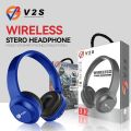 V2S EX2 Wireless Bluetooth Stereo Headphone Soft Silicone Head Beam Rechargeable. 