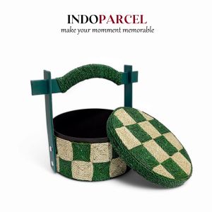INDOPARCEL - Tas Box Hampers Tengteng Rantang Bulat Anyaman Pandan Ulir Kombinasi Warna Tas Kado Etnik Anyaman Serbaguna Keranjang Anyaman Tas Bungkus Kemasan Hari Perayaan Viral Terbaru