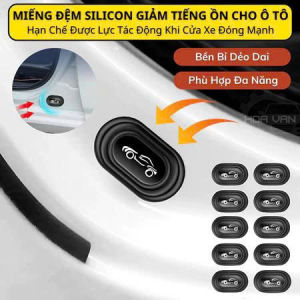 Miếng Đệm Lót Silicon Dán Giảm Tiếng Ồn Cho Ô Tô Nút Silicon Nhỏ Chống Sốc Cửa Xe Hơi
