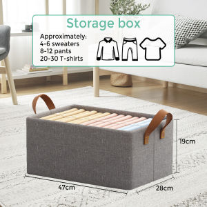 DecorX Clothes Storage Organizer 80L 110L Storage Organizer Box Storage Cabinet Waterproof Storage Box Folding Clothes Organizer Linen Clot Material Quality Reinforced Handle Clear Window Sturdy Zippers