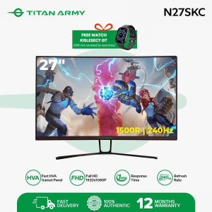 TITAN ARMY N27SKC 27 Inch HVA 240HZ 1ms GTG FHD 1920×1080 99%sRBG 1500R Curvature Gaming Monitor For PC