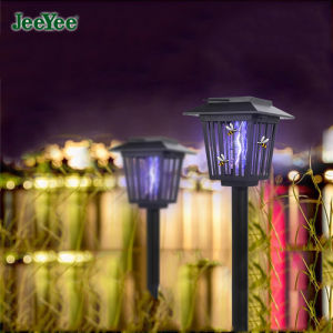 JeeYee 2IN 1 Solar LED Mosquito Killer Lamp 3000Volt Electric Bug Mosquito Trap Zapper Insect Killer Anti Mosquito Flies Fly Swatter Trap Outdoor Waterproof LED Solar Lawn Light Solar Garden Light 捕蚊器