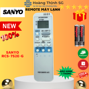 Điều khiển điều hoà SANYO RCS-7S2E-G remote máy lạnh SANYO 7S2E - tặng kèm pin