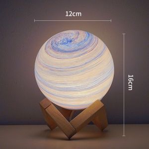 3 Color Creative Glass Planet LampCreative Atmosphere LampStarry Night LightEye protector Bedside Lamp