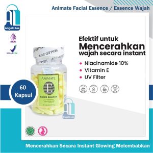ANIMATE Facial Essence Instant Whitening 60 Capsule Kapsul Serum Wajah