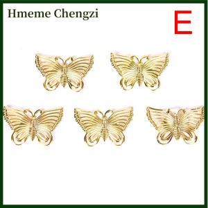 Hmeme 50Pcs Set Metal Filigree Hollow Butterfly Charms Craft DIY Jewelry Making