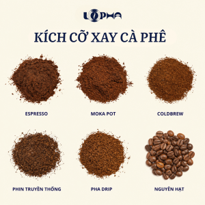 Cà phê rang xay LOPHA cà phê tinh khiết Blend 80% Robusta 20% Arabica siêu âm đậm vị ngọt hậu 500g