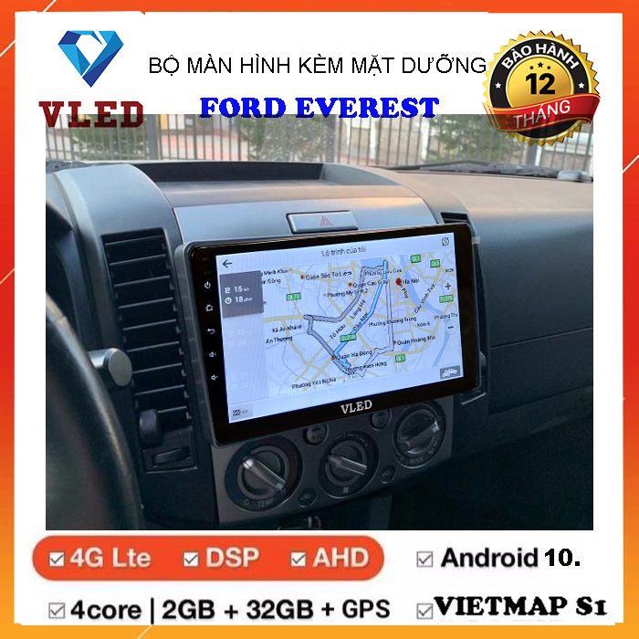 [HỖ TRỢ LẮP ĐẶT Ở HÀ NỘI] Bộ màn hình Android VLED V5 cho xe FORD ...
