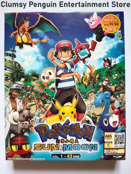 Japanese DVD Pokemon Sun & Moon Vol. 1-43 End | Lazada