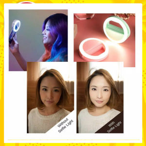 SELFIE RING LIGHT SELFIE LED / LAMPU SELFIE BULAT UNTUK KAMERA HP FLASH CHARM EYES CINCIN by TOPSELLER1