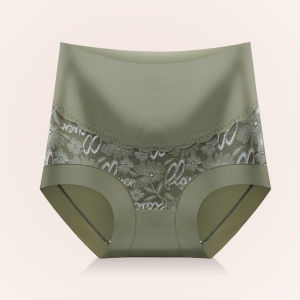 High Waist Ice Silk Seamless Underwear for All Seasons Plus Size Women  Breathable  Butt Lifting  Antibacterial for Goddess