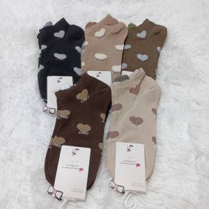 ถุงเท้าผู้หญิงคอสั้นลายการ์ตูนน่ารักFree size แพ็คมี 10 คู่5คู่