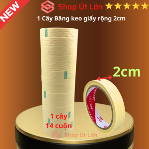 Băng keo giấy rộng 2cm dài 22 mét 1 cây 14 cuộn giá tại xưởng