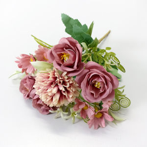 Tanaman Hias Bunga Krisan Tangkai Plastik Artificial Ornamen Dekorasi Pajangan Buatan COD PBP148