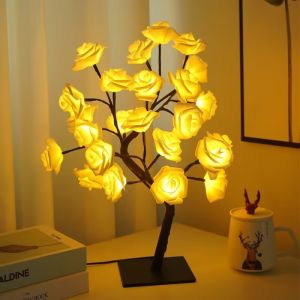 Đèn ngủ LED cây hoa hồng – Cắm USB có công tắc – Trang trí decor bàn làm việc phòng ngủ