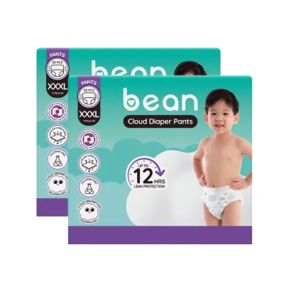 [Bundle of 2] bean Cloud Diapers Pants 3XL (30s) - 60 pcs