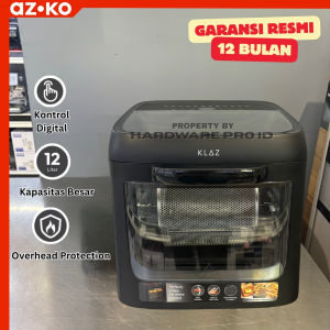 Klaz 12 ltr Air Fryer Oven Digital Crystal 1200 Watt - Hitam Fryer Oven Panggang Fryer Oven Alat Masak Elektrik
