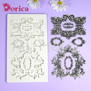 Retro Lace Relief Design Silicone Mold Sugarcraft Chocolate Fondant Cake Mold DIY Resin Clay Model Home Decorating Tool Bakeware