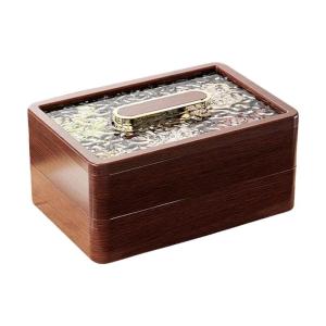 Sealed Pattern Dry Serving Box Elegant Nut and Storage Container with Lid Dining Table Centerpieces