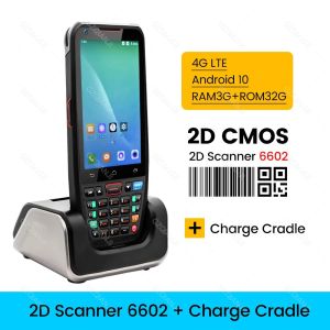 4G Rugged Handheld Android 10 PDA Scanner 1D 2D QR Barcode Touch Keyboard POS Terminal Wifi Bluetooth GPS Handheld Terminal Data Capture Mobile Computer Collector Delivery Warehouse Inventory Management