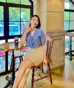 [Voucher 15% MOV 199K cap 100K Áo sơ mi nữ tay lỡ cổ nơ HeraDG thiết kế dáng ngắn vừa chất liệu Chiffon cao cấp mát mẻ mùa hè SAKBC2060