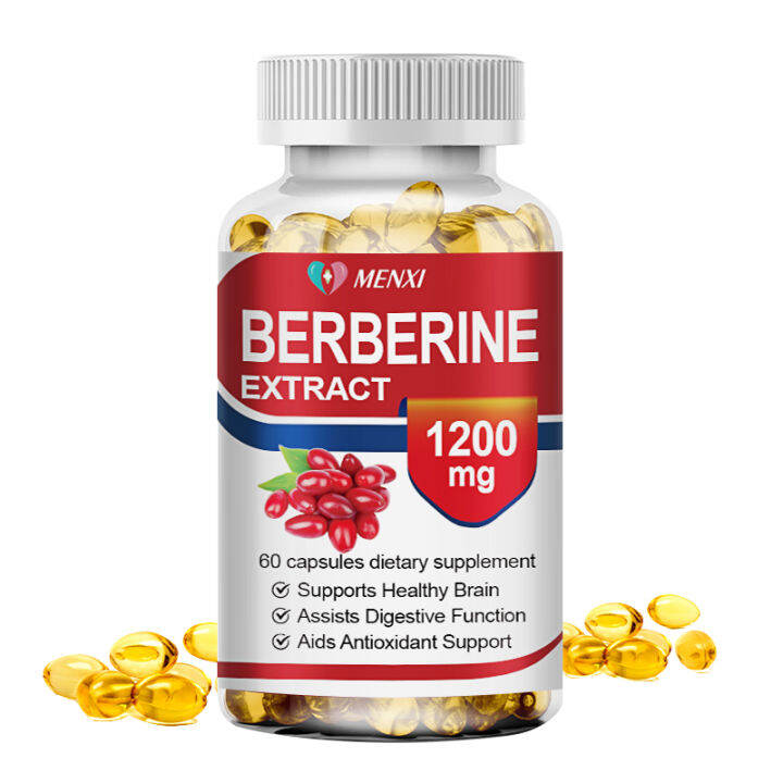 MENXI Premium Berberine Capsule HCL Extract 1200mg, Healthy Cholesterol ...