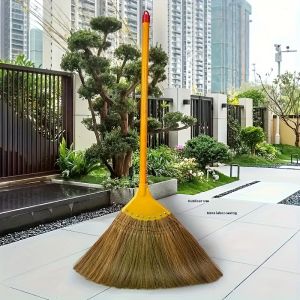 Eco-friendly hand-woven mango broom - suitable for hard floors - ideal for living rooms bedrooms kitchens and outdoor cleaning
